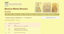 Desktop Screenshot of biserica-sfantul-silvestru.ro